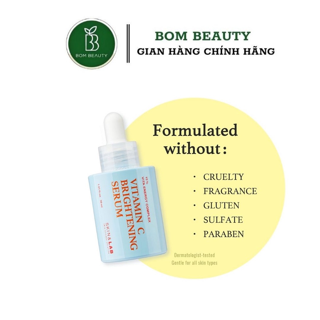 Skin & lab - Serum dưỡng trắng sáng da VITAMIN C BRIGHTENING SERUM skinlab skinnlab