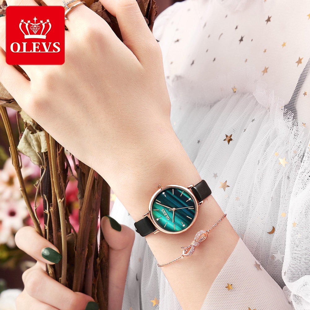 Đồng Hồ OLEVS 6894 Nữ Đeo Tay Chống Thấm Nước Mặt Tròn Không Gỉ Thời Trang | BigBuy360 - bigbuy360.vn