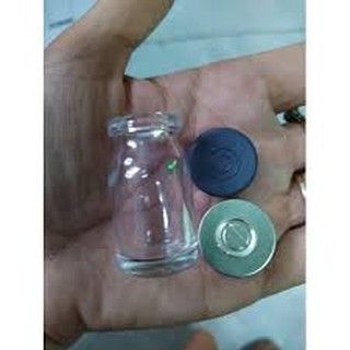 Combo 100 vỏ chai lọ đựng dịch thú y5ml, vacxin tiêm gà đá 5ml gồm lọ nắp và nút cao su