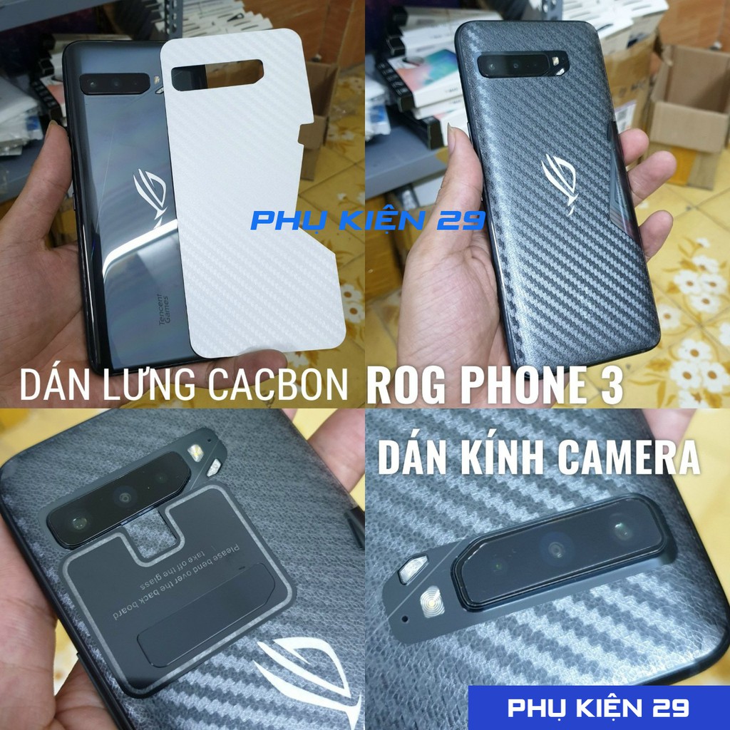 Combo dán lưng 3D chống xước vân Cacbon, dán kính camera