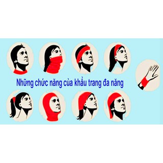 [15 LOẠI] -Khăn đa năng cao cấp - khăn đa năng Đen