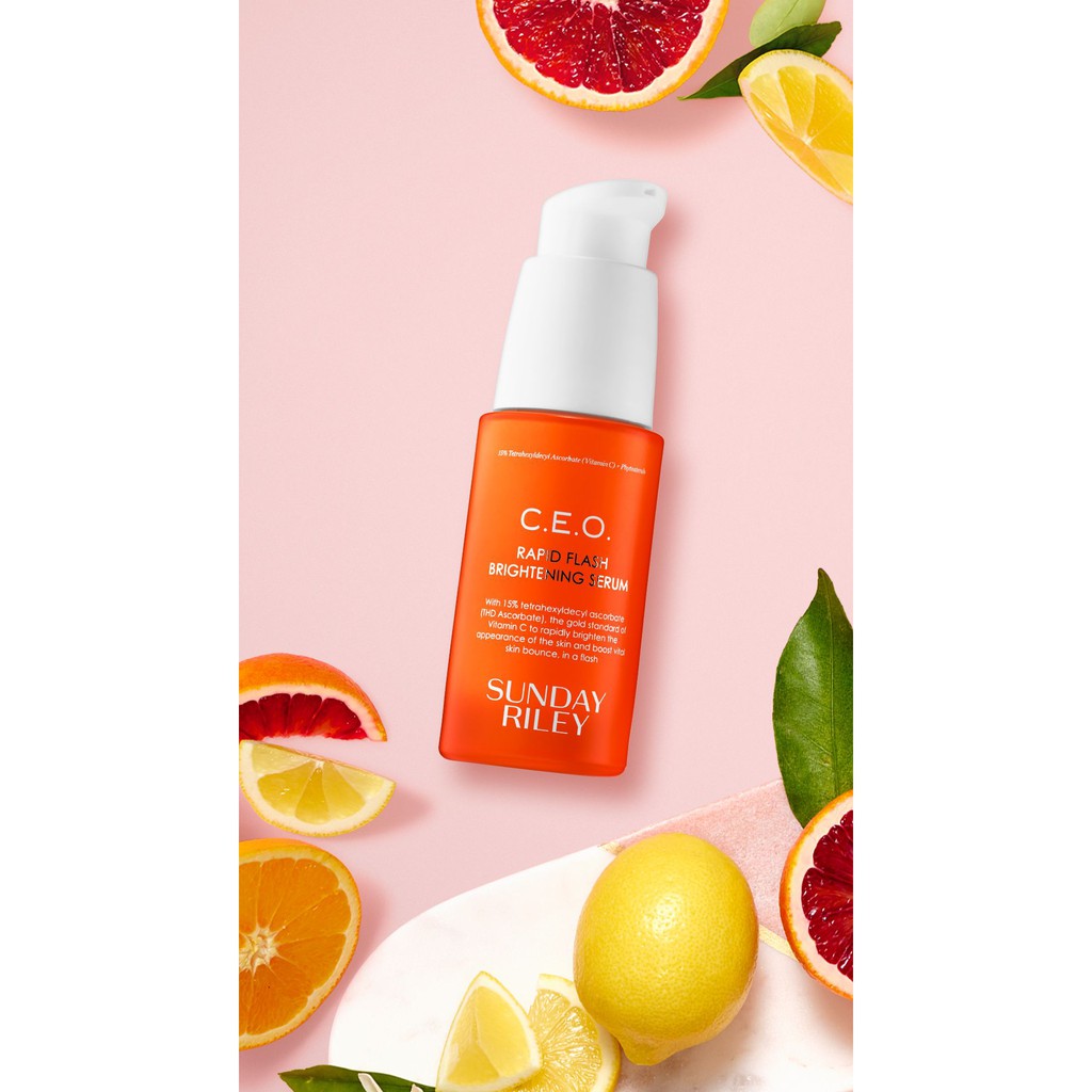 SUNDAY RILEY  Serum dưỡng sáng da mờ thâm C.E.O. 15% Vitamin C Brightening Serum