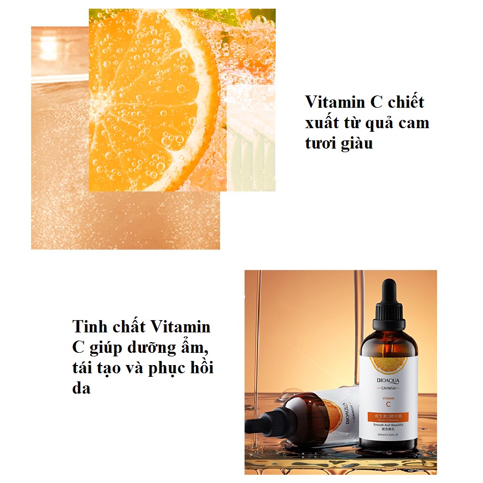 Tinh chất Vitamin C Essence Bioaqua  Dưỡng ẩm, Làm sáng da, Kiểm soát dầu nhờn 30ml