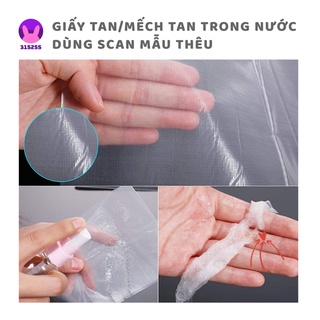 Giấy tan - Nilong nilon tan trong nước dùng scan mẫu thêu, thêu doll
