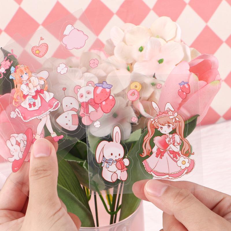 Bộ 20 Tấm Sticker Dán Trang Trí Hình Hoạt Hình Đáng Yêu