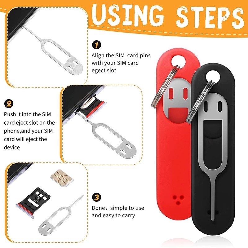 Móc Khóa Chống Mất Mini Có Thẻ SIM Điện Thoại Bằng Silicon Tiện Dụng