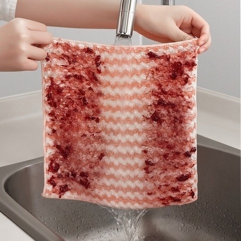 Khăn Lau 2 Mặt Siêu Thấm siêu thấm hút lau bếp, lau chén đĩa, lau bàn ghế tiện lợi