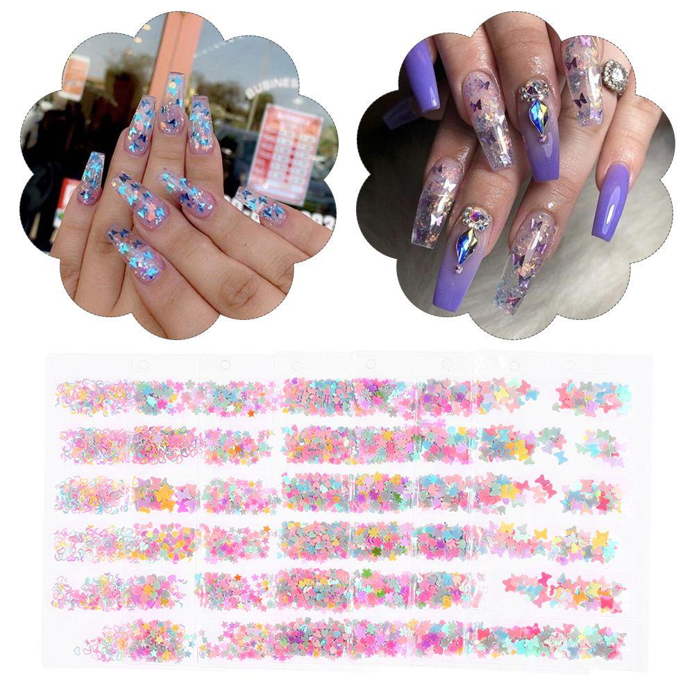 Hộp Kim Sa Trái Tim 3D Đính Móng Nghệ Thuật