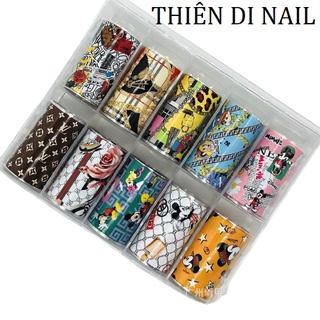 Foil dán móng hoạ tiết Mickey Thiên Di Nail
