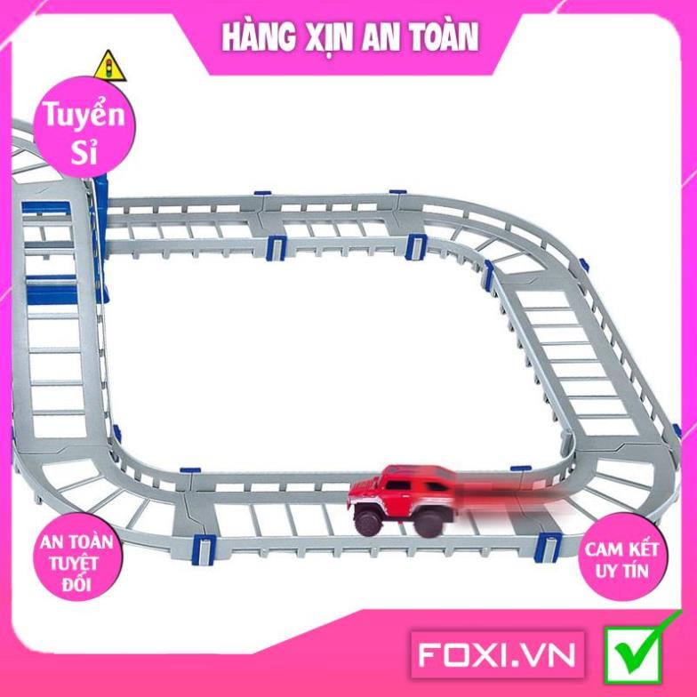 Mô hình lắp ráp đường ray xe lửa Foxi-Xếp hình tàu hỏa-tàu lượn siêu tốc-đa dạng và sáng tạo-tăng sự khéo léo cho đôitay