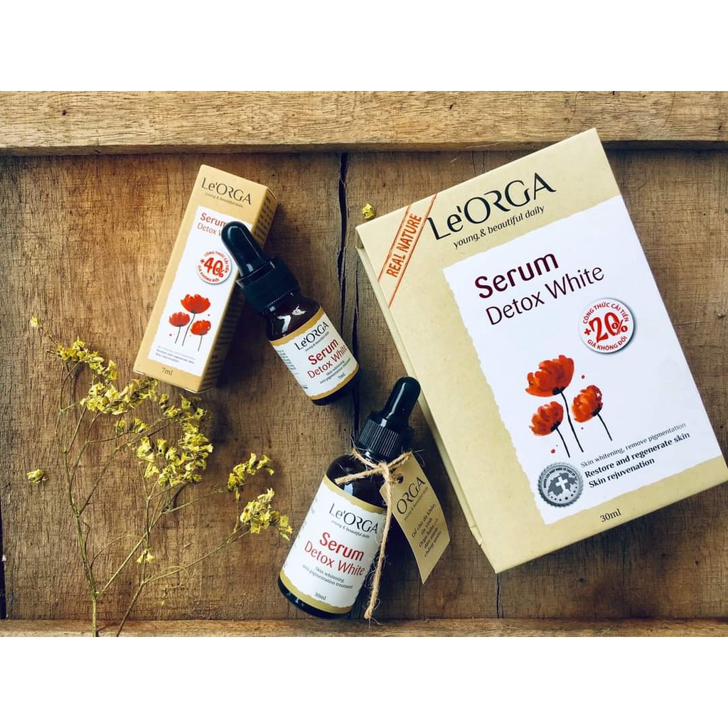 Serum Trắng Da Trị Nám Detox White - Tinh Chất Trẻ Hóa Da Tăng Độ Ẩm Huyết Thanh Giảm Lão Hóa Le'Orga 7ml | BigBuy360 - bigbuy360.vn