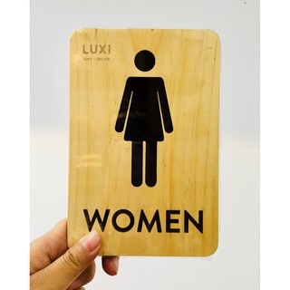Bảng gỗ toilet 07 Nữ