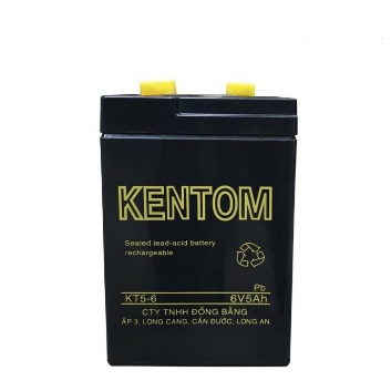 Bình Ắc Quy Khô gắn Quạt Sạc, Đèn Sạc 6V 5A Kentom