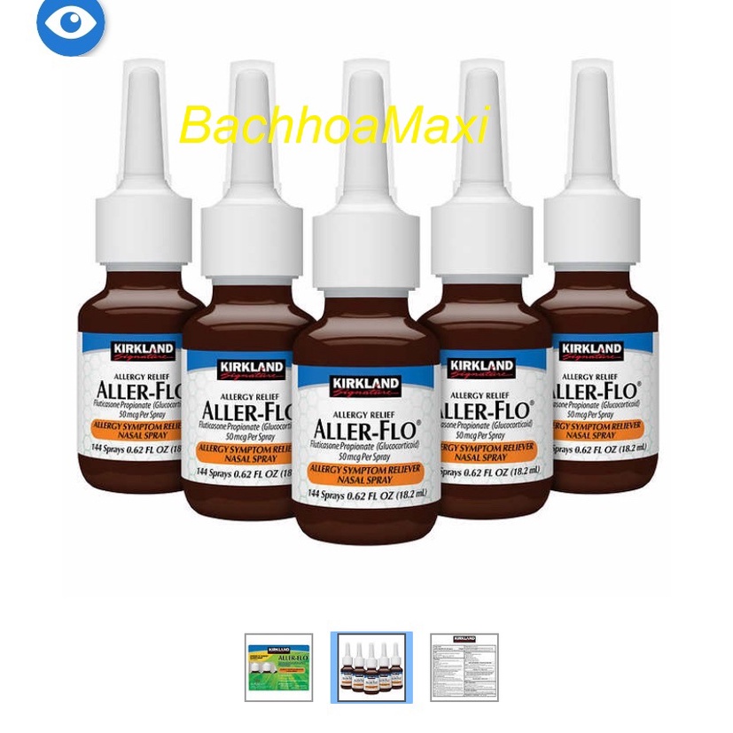 Xịt Xoang Aller-flo Set 5 Bottles 18.2ml mẫu mới thêm 144 lần xịt aller flo của Mỹ