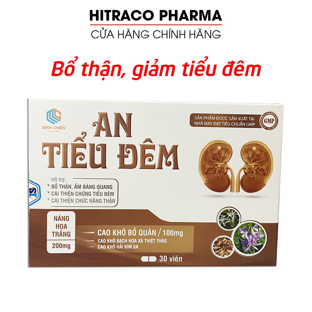 An Tiểu Đêm thảo dược giúp bổ thận, giảm tiểu đêm, tiểu đục, tiểu nhiều lần - 30 viên [An Tiểu Đêm vỉ nâu]
