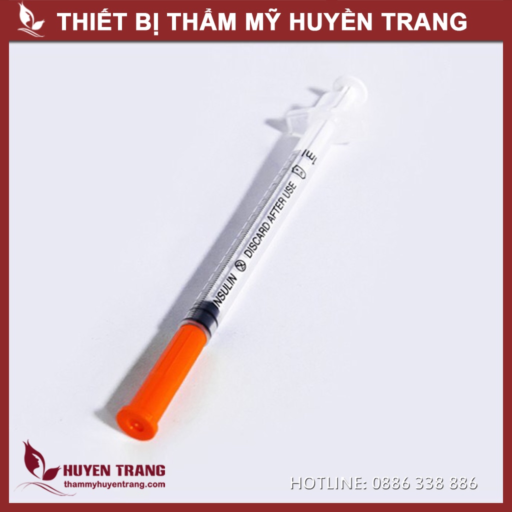 Kim Tiêm Tiểu Đường Bơm Tiêm VINAHANKOOK 1ml INSULIN U-100 Đầu Kim 30Gx1/2 - Thẩm Mỹ Huyền Trang NANOCEE