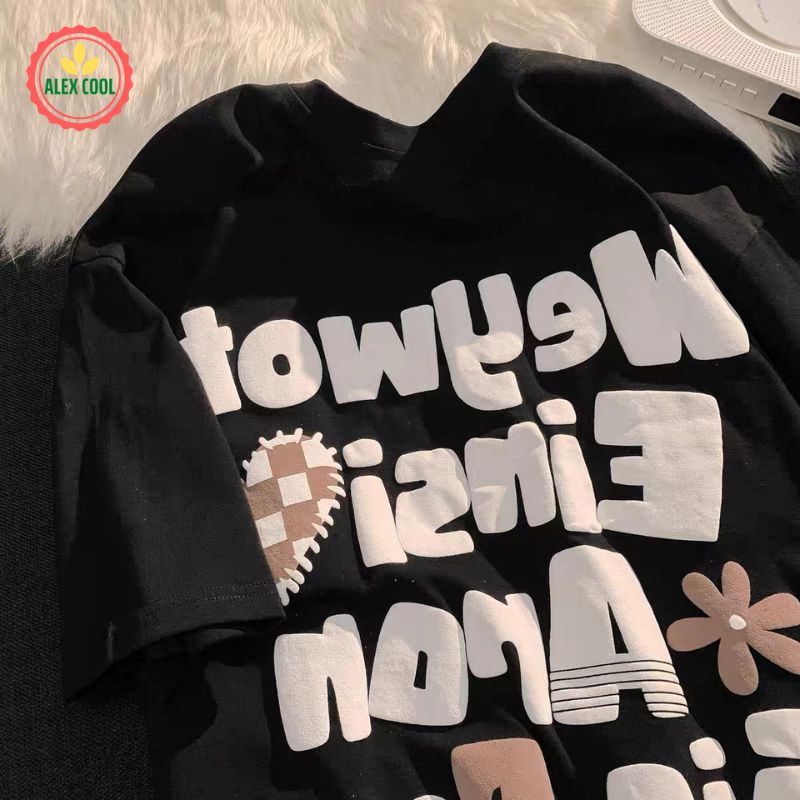 Áo thun nam nữ áo phông nam tay lỡ cổ tròn chất cotton co giãn 4 chiều hình SP-19 ALEX COOL