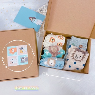 Set 5 đôi tất cao cổ hình sư tử