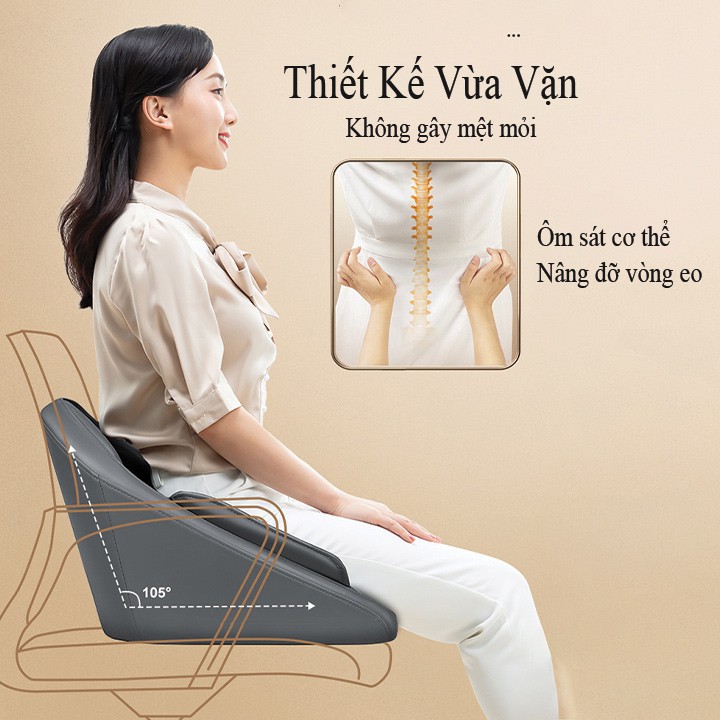 Ghế massage trị liệu Lưng và Mông chất liệu cao cấp có Hồng Ngoại LEK-618H
