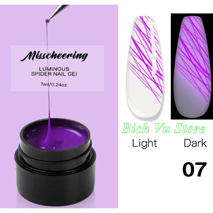 Gel vẽ màn nhện dạ quang | 8ml/hủ/28k