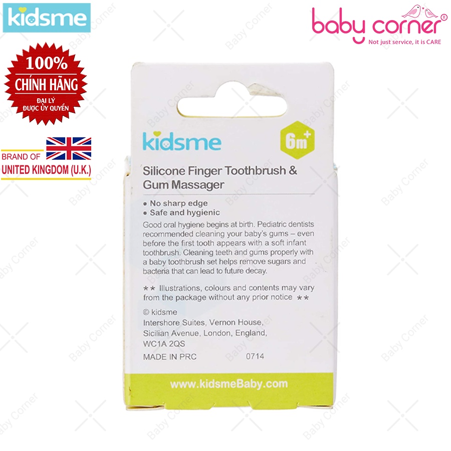 Bàn Chải Ngón Tay Silicone Kidsme Cho Bé 6M+