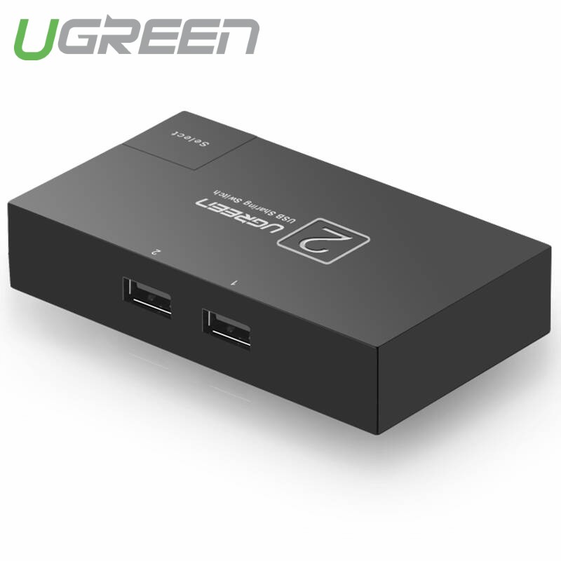 Bộ chuyển mạch chia sẻ USB 2.0 - 2 vào 1 - UGREEN US158 - 30345 (đen)