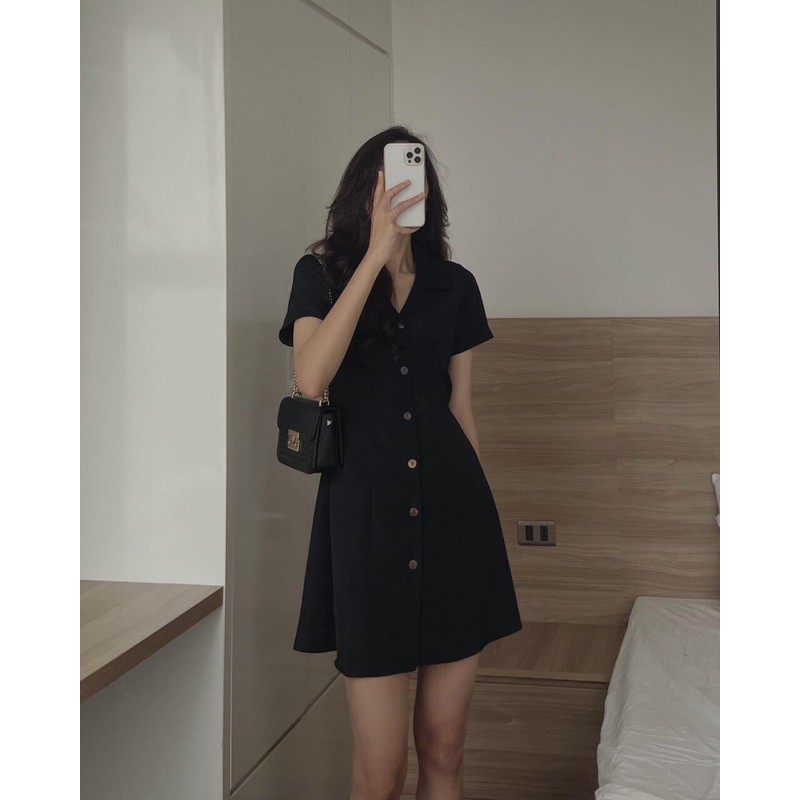 [Mã SKAMA06 giảm 8% tối đa 50K đơn 250K] Váy cổ vest chun sau (ib chọn màu ) | BigBuy360 - bigbuy360.vn