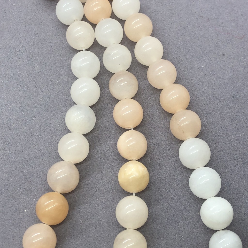 Chuỗi hạt đá thạch anh hồng hình tròn 4-12mm DIY