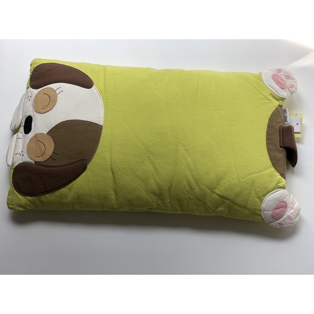 Gối cho bé 2 đến 10 tuổi, Gối trẻ em cotton 100% Size 30x50 cm, có khóa kéo ruột bông gòn trắng Pet shop