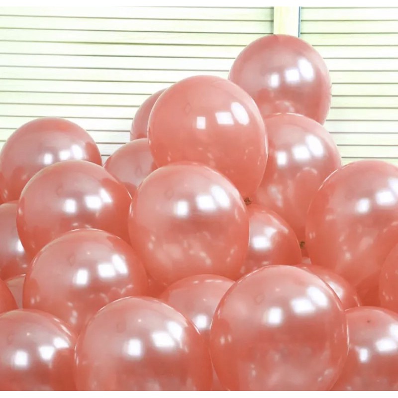10 Bong Bóng 12 Inch Màu Vàng Hồng Dùng Trang Trí Tiệc Sinh Nhật