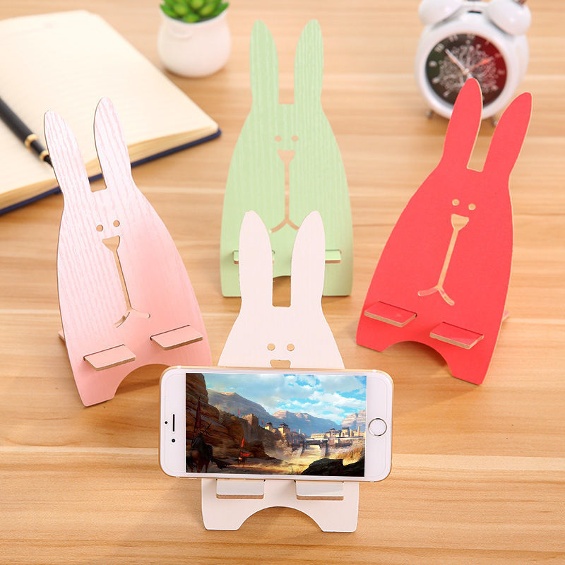 Creative Fashion Mobile Phone Holder Lazy Cute Cartoon Phone Holder Usrvich Wooden Desktop Rechargeable | BigBuy360 - bigbuy360.vn