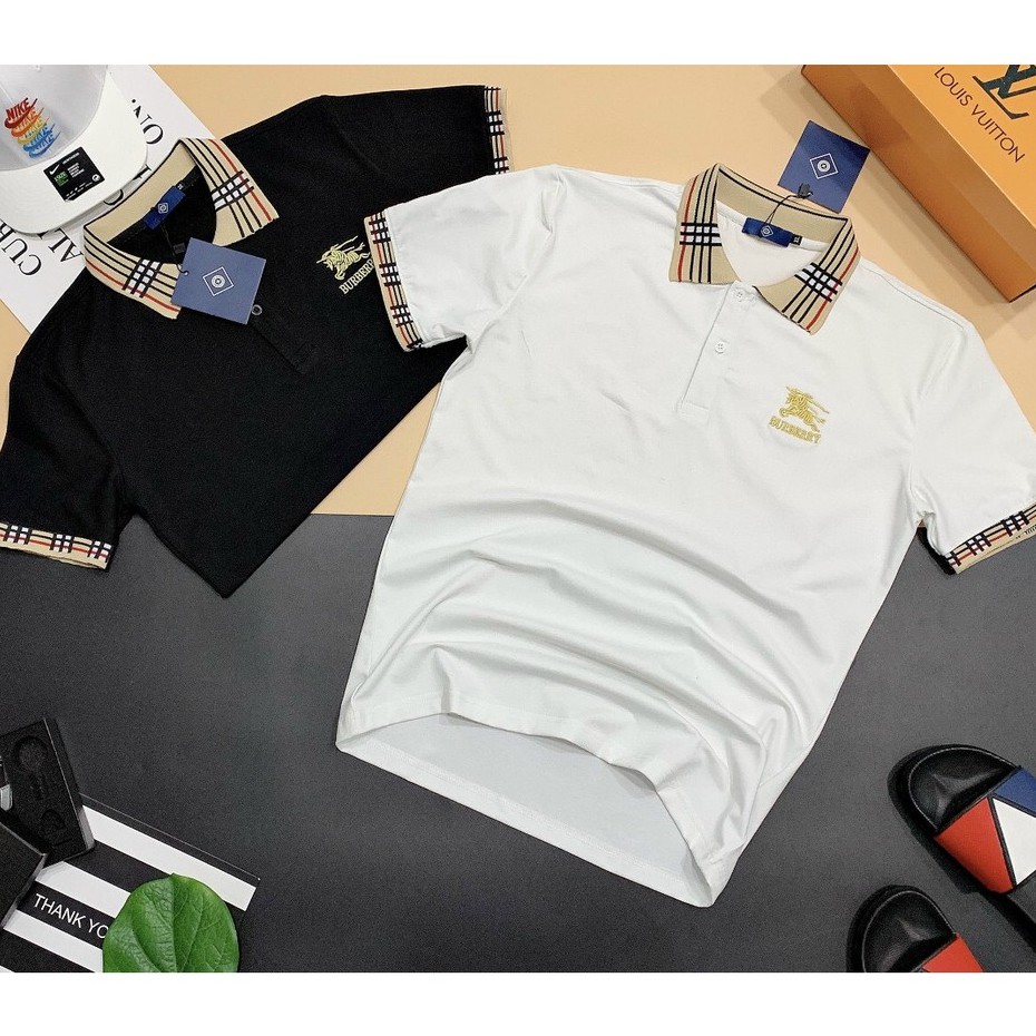 Áo thun nam ngắn tay cổ polo cao cấp giá rẻ thêu logo BBR sang trọng vải cotton co giãn bốn chiều VBSHOP0010
