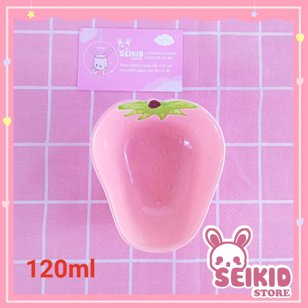 Bát Sứ Ăn Dặm Hoạt Hình Ngộ Nghĩnh Cho Bé Màu Hồng 50-200ml Seikid Store