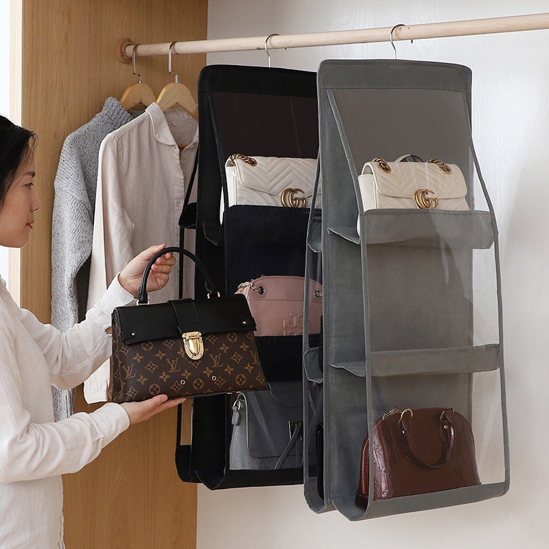 Túi treo giỏ xách ví bóp 6 ngăn đựng đồ cao cấp chống bụi tiện lợi MiibooShi D1.090