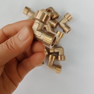 Kép nối góc ren ngoài máy nén khí-đồng thau