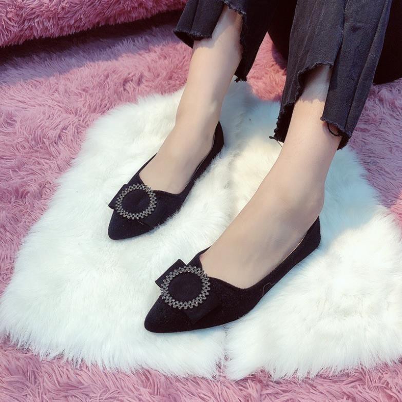 Giày Búp Bê Nơ Nhỏ Cao Cấp SAOSHOP Size 35/39 hàng cao cấp đế cao su, form chuẩn êm chân