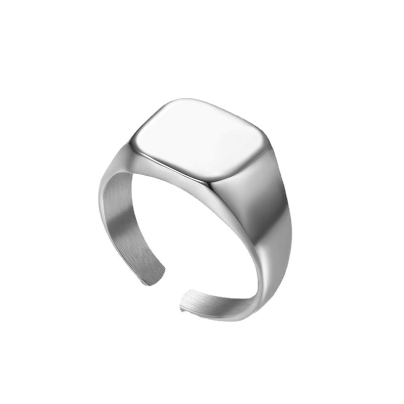 Nhẫn Nam Bạc Đính Đá TREASURE Đẹp Cá Tính Unisex HipHop Basic Ngầu Trơn Nam Ring LuciferStore Nhẫn Titan TREASURE