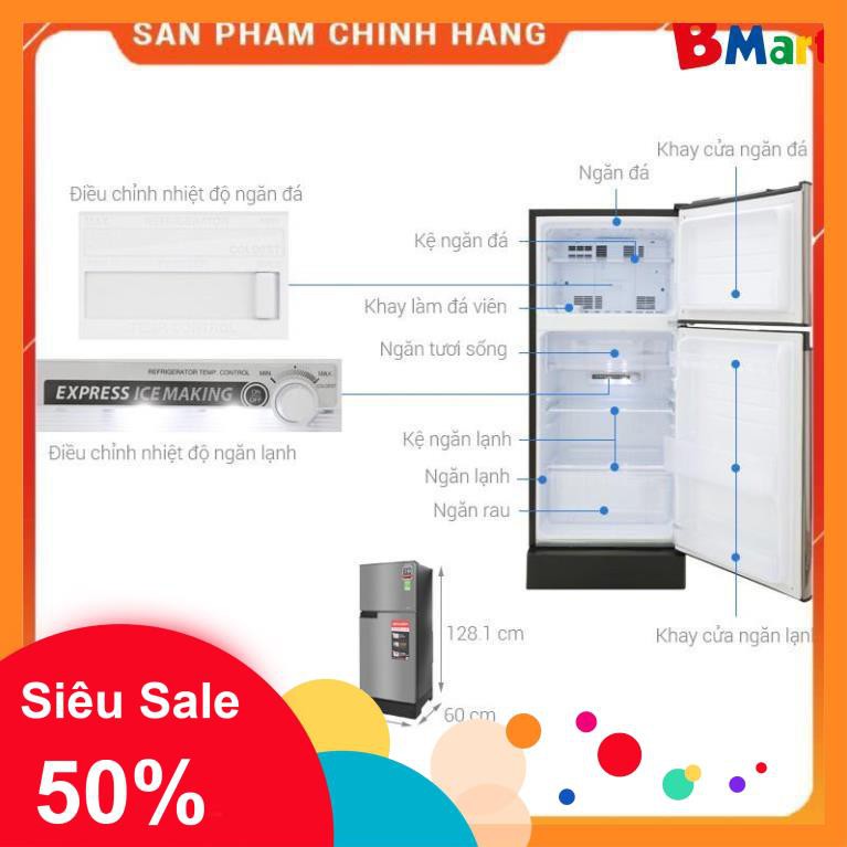 [ FREE SHIP KHU VỰC HÀ NỘI ] Tủ lạnh Sharp 165 lít Inverter SJ-X176E-SL  - BM NEW