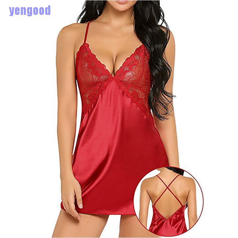 Đầm Ngủ Hai Dây Phối Ren Quyến Rũ Cho Nữ