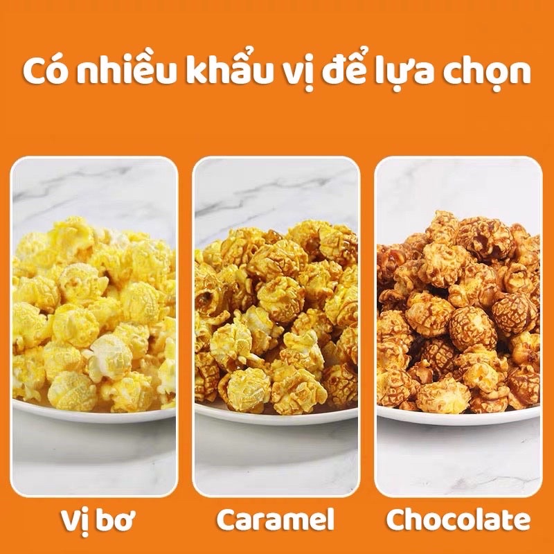 Bắp Rang Bơ 3in1/ Set Bỏng Ngô Tự Làm Vị Caramel Bơ Chocolate