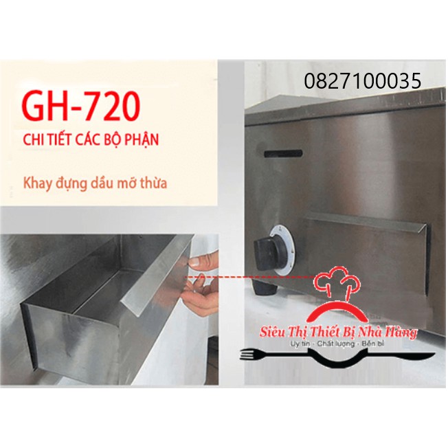 Bếp chiên rán mặt phẳng , làm bánh doremon dùng gas GH720