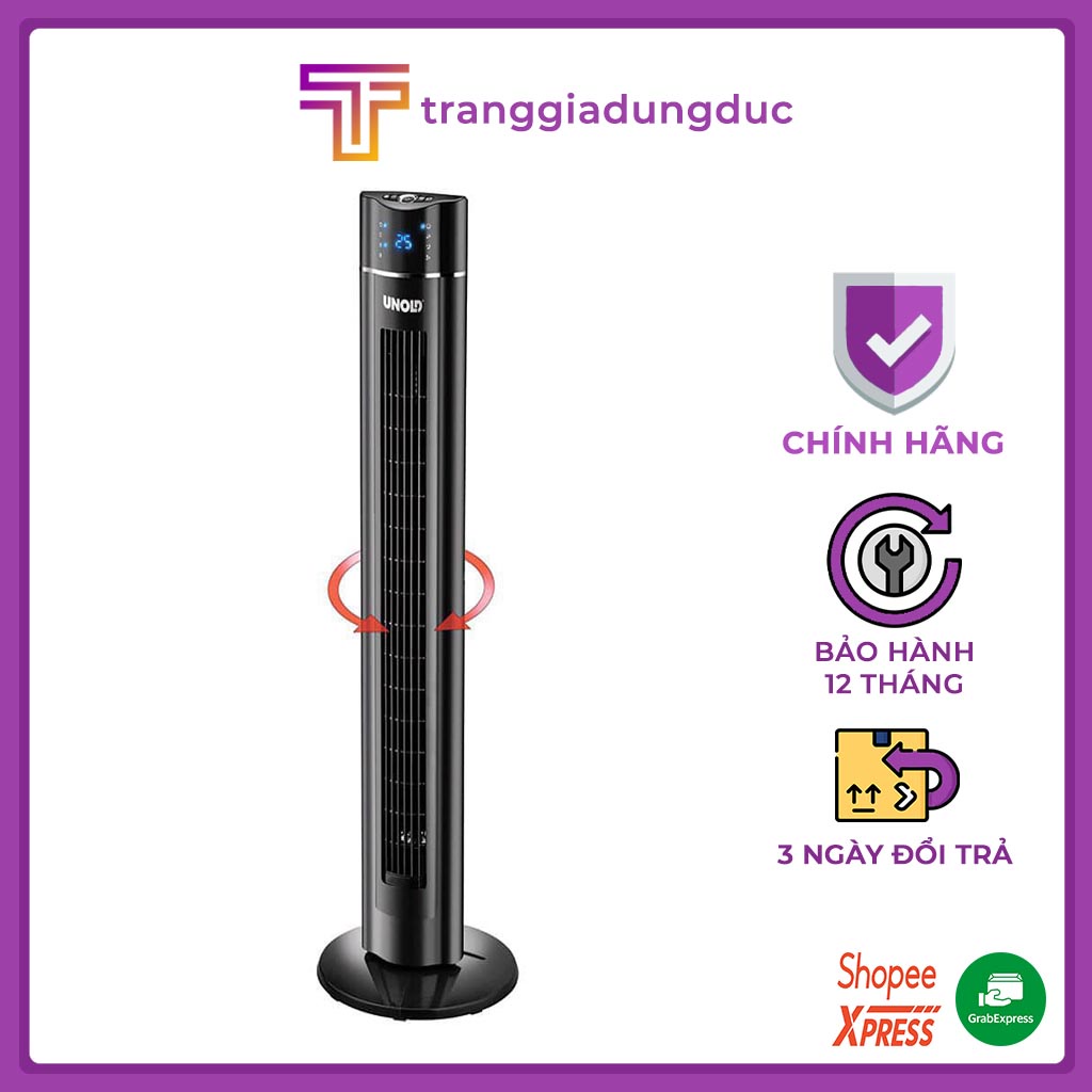 Quạt tháp UNOLD 86855, công suất 60W, có hộp chứa tinh dầu thơm