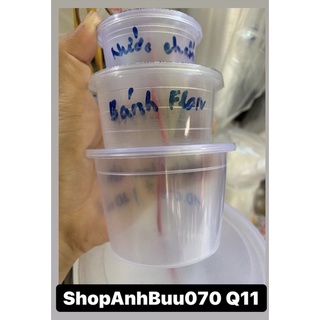 [Q11] Lốc 50 Bộ Hộp Tròn Đựng Bánh Flan Rau Câu Nước Chấm(3 dung tích:30ml,50ml,100ml)