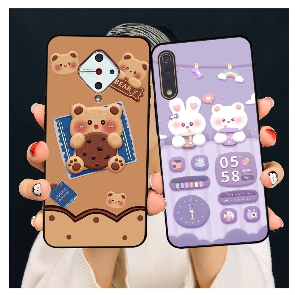 Ốp lưng Vivo S1 - Vivo S1 Pro in hình gấu dễ thương. ốp chống sốc bền đẹp