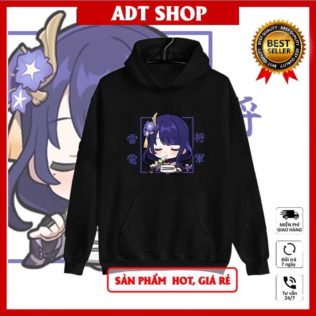 Áo Hoodie Genshin Impact in hình Xiao - Ganyu -Hutao - Shogun mẫu mới HOT độc đẹp giá rẻ