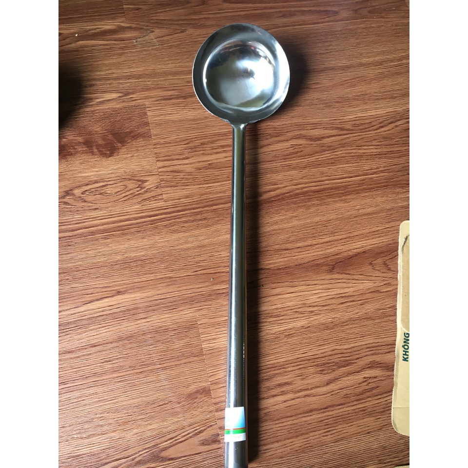 Muôi múc canh công nghiệp  INOX cỡ đại cán dài 51cm dành cho bếp ăn tập thể, nhà hàng, khách sạn