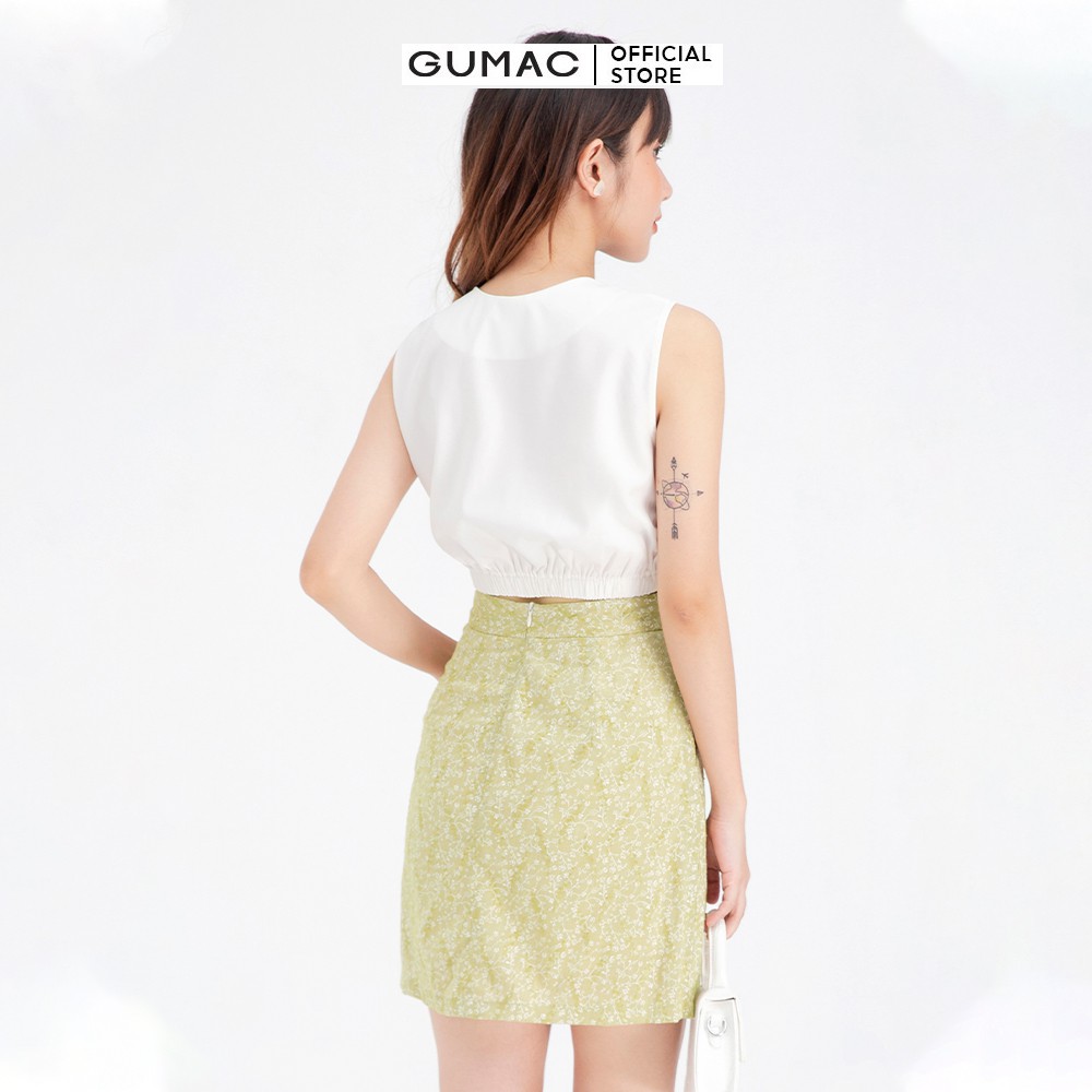 Chân váy chữ A họa tiết hoa cơ bản GUMAC VB686 | BigBuy360 - bigbuy360.vn