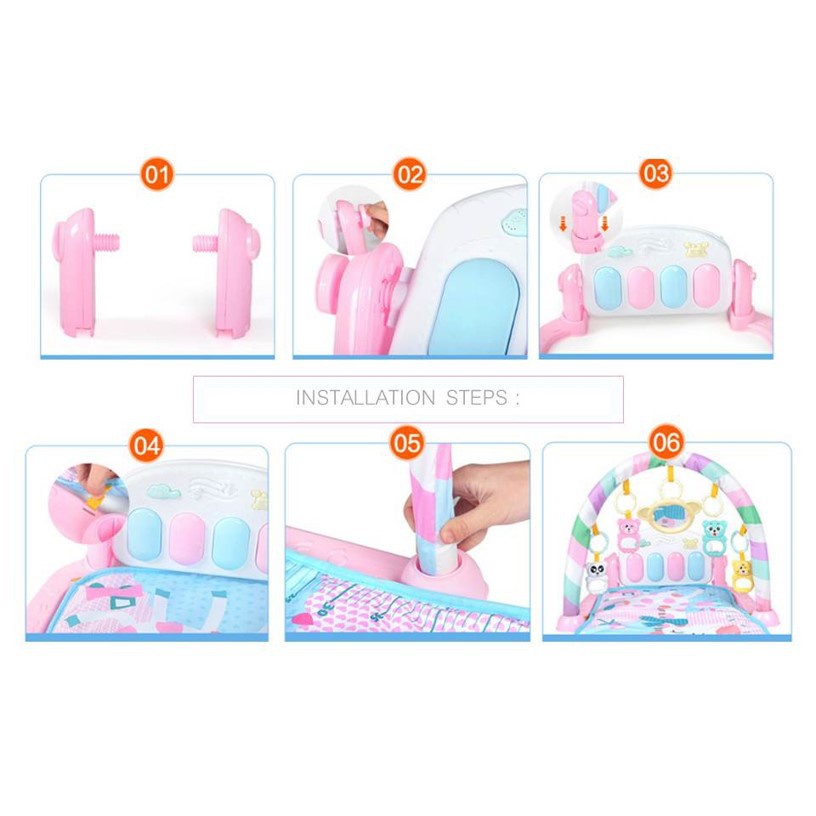 Thảm Đàn Piano Cho Bé Nằm Chơi Có Nhạc Đèn