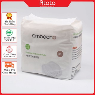 Miếng lót thấm sữa cmbear 108 miếng chính hãng, miếng thấm sữa chống tràn an toàn cho mẹ