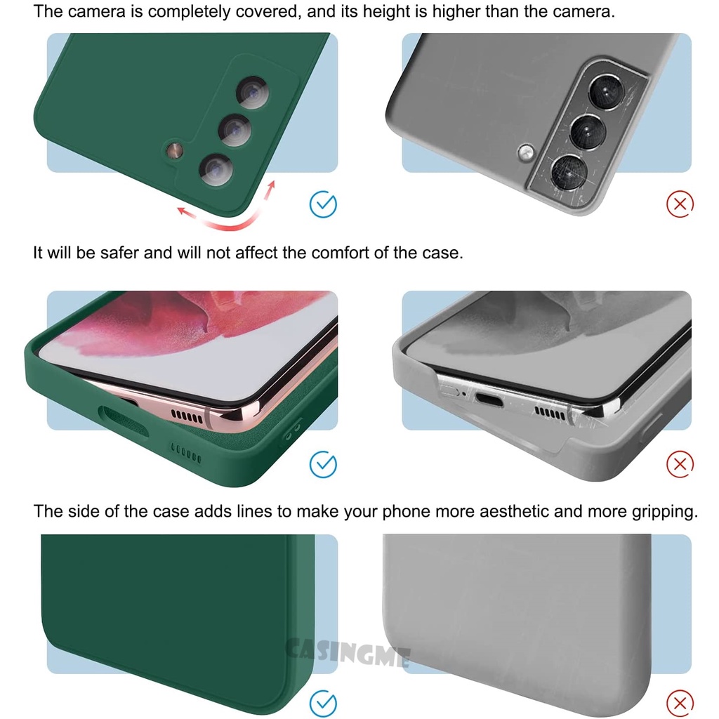 Ốp Điện Thoại Silicon Dẻo Hình Vuông Chống Sốc Cho Samsung Galazy S23 FE S22 S21 S21FE 5G S23Ultra S 21 FE Ultra 4G